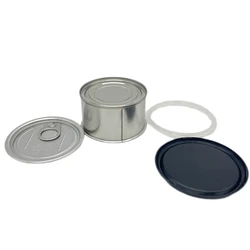 Wholesale price sealed tin with child-proof lid support custom empty caviar, tin can hot style