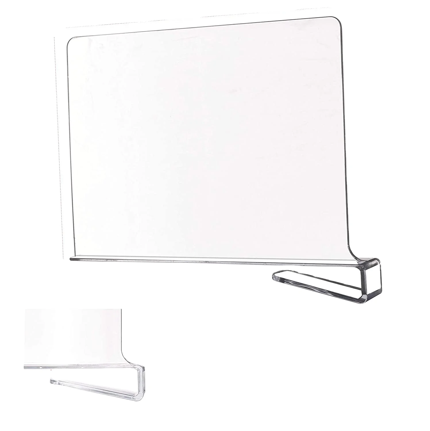 Spring Sign clear acrylic closet shelf divider wired shelving wardrobe acrylic shelf divider