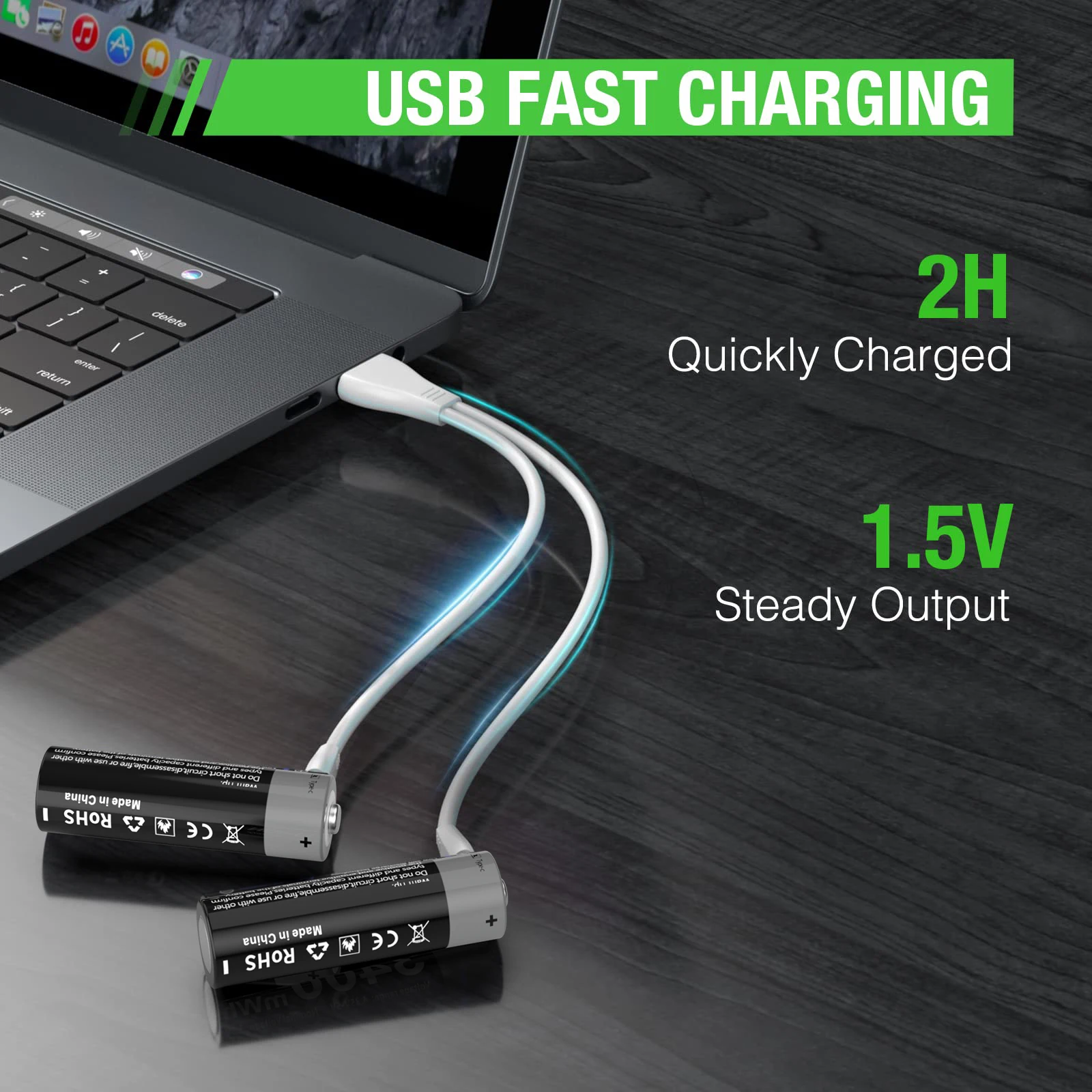 Производитель аккумуляторов оптовая продажа портативная батарея AA 3400mWh 1 5 V USB-перезаряжаемая литий-ионная