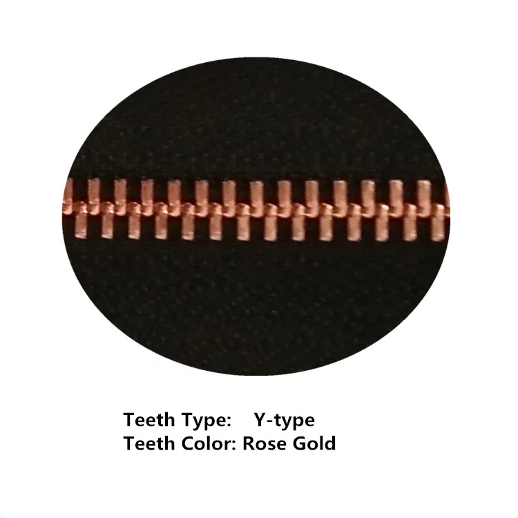 China Manufacturer selling NO.5 Metal zipper with Y-type teeth