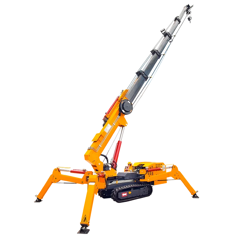 1.2 ton 1200kg glass lifter crane Mini Electric Diesel 3 ton 3000 kg capacity Lifting Equipment Crawler Spider Crane
