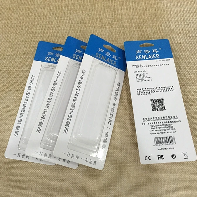 
Custom logo sliding blister card packaging Smart cell phone cover case retail packing blisters 
