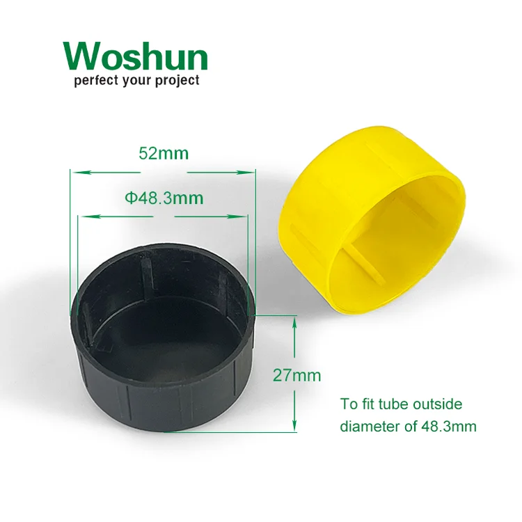 Manufacturer 48.3mm Yellow or Black Scaffold Rebar Cap Construction Material Scaffolding Tube Safety Caps Plastic Rebar Caps