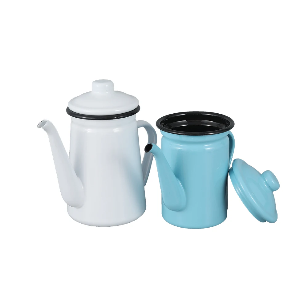 High Quality Enamel Jug /Coffee Pot /Tea Kettle Drinkware And Tableware Enamel Camping Water Coffee Teapot