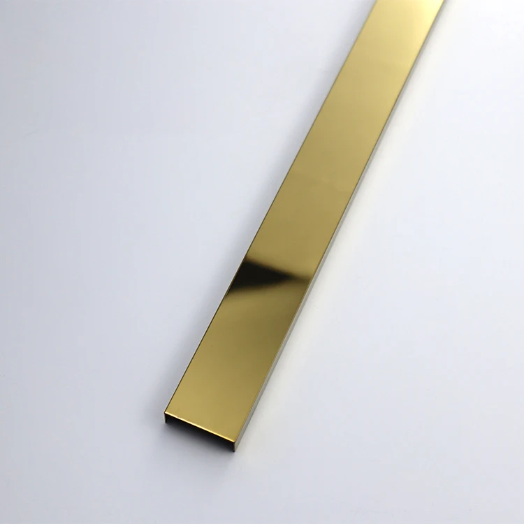 decorative stainless steel u profile black titanium V-Groove flexible tile trim u profile stainless steel 0.8mm