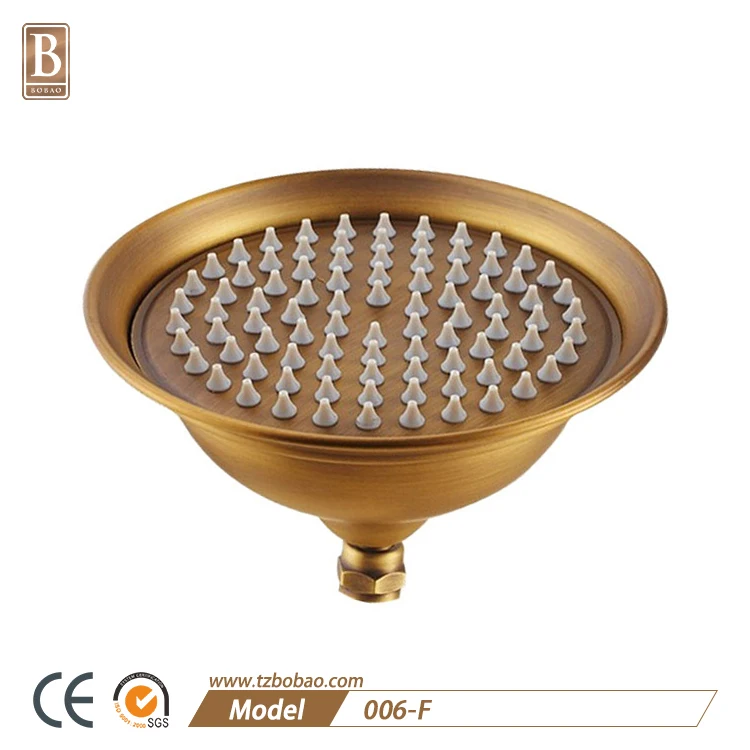 Good Quality Bathroom Accessories 8 Inch Antique Brass Rain Waterfall Top Shower Head
