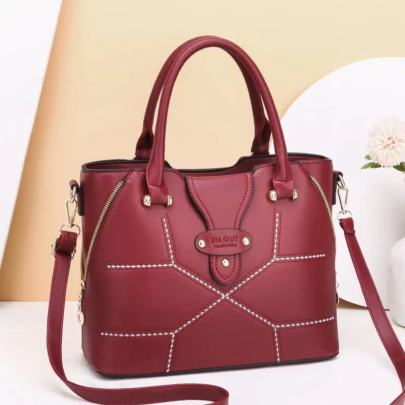 DL123 20 Wholesale ladies leather bags handbag high quality shoulder bag fashion luxury handbags women hand bags