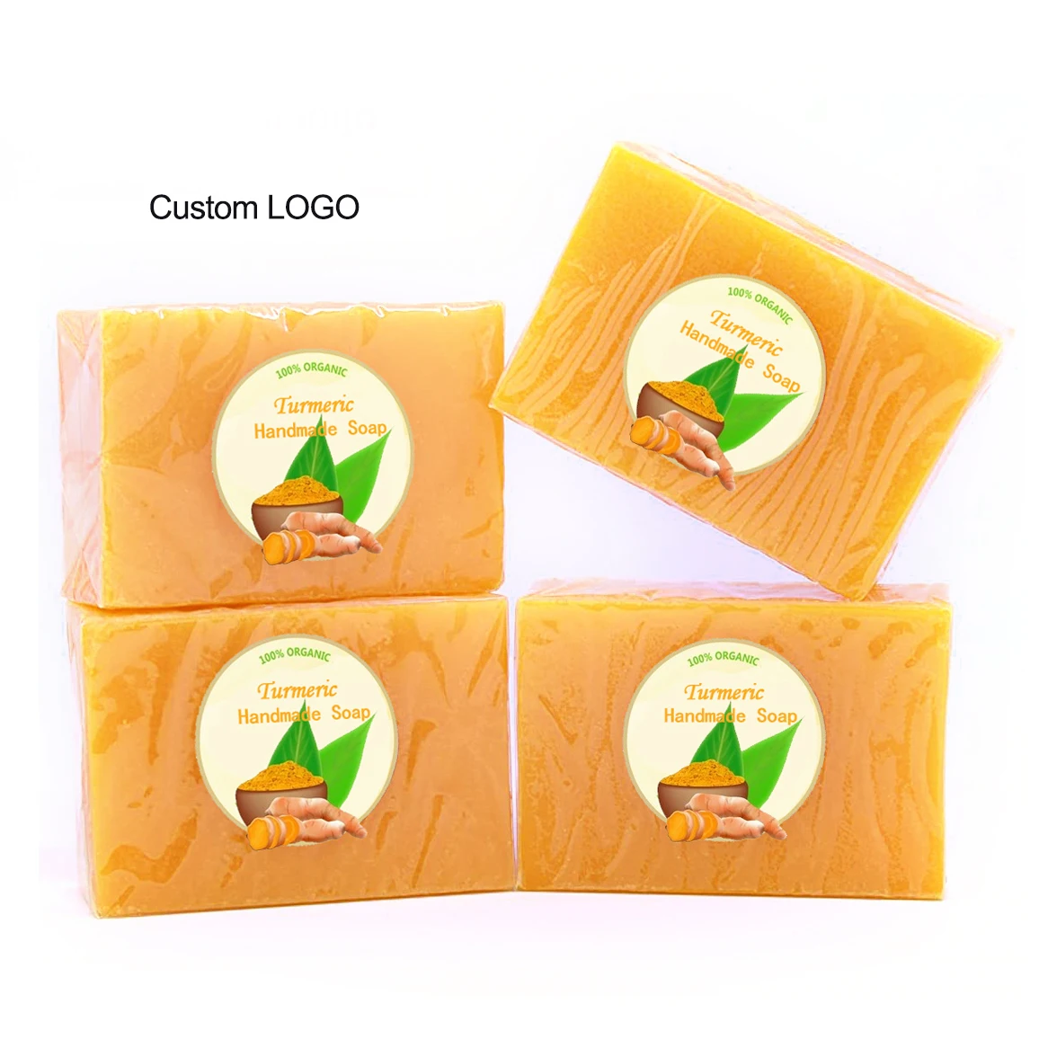 Wholesale Factory Price Natural Savon Tumeric Soap Bar Skin Care Whitening Custom Private Label Organic Turmeric Herbal Soap