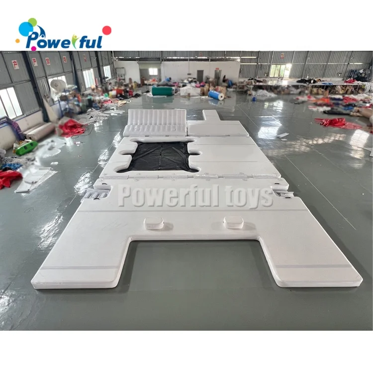 jellyfish antic inflatable floating ocean swimming pool jet ski dock and sofa combo for yacht party