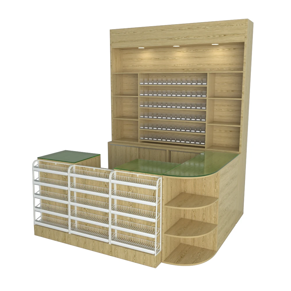 Wood Convenience Store Cash Table Dimension Grocery Cashier Checkout Counter
