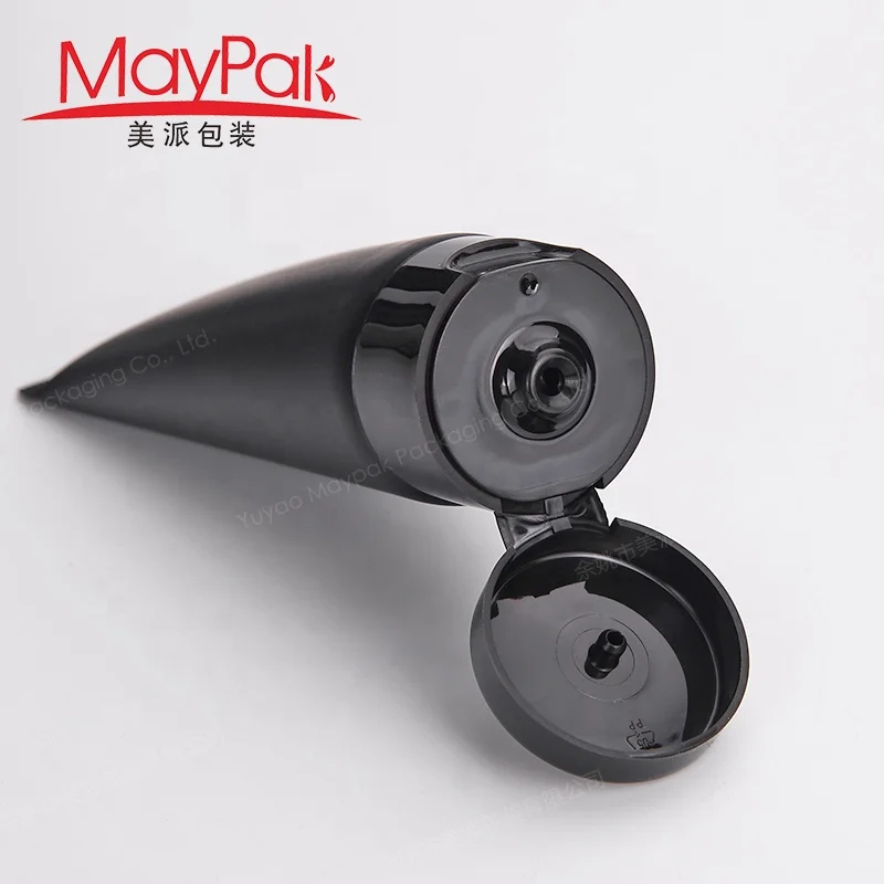 10ml 20ml 30ml 100ml 200ml black frosted cosmetic tube packaging custom logo hand BB cream body lotion plastic squeeze soft tube