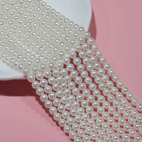 Best Quality Beads Glass Pearl Beads With Holes Pearl Beads For DIY Decoration Loose Pearl