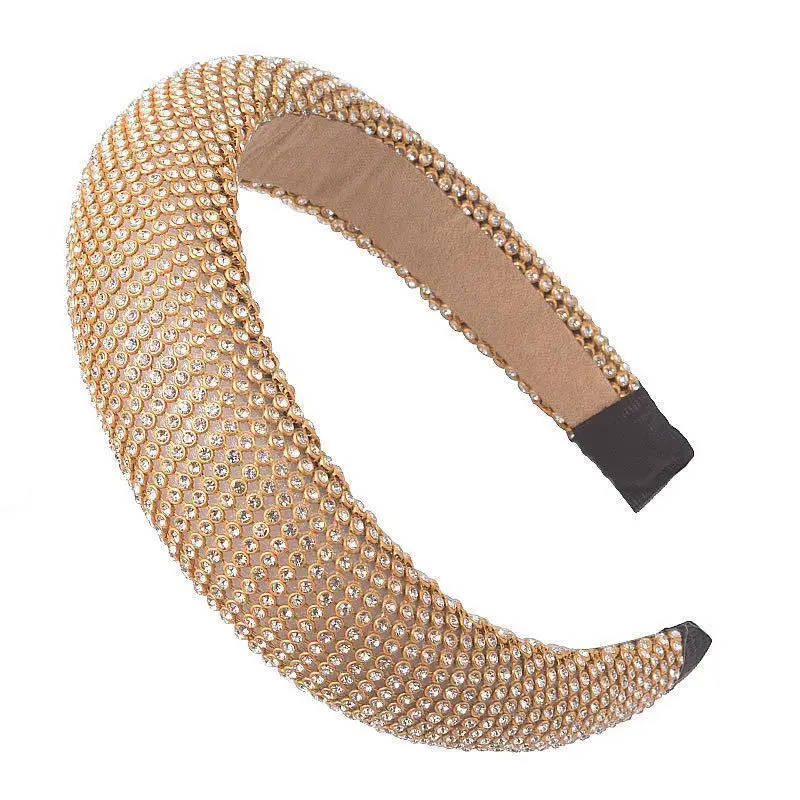 2020-2021 Hot Sale Baroco Style Sponge All Glass stones Wide Headband for Women and Girls