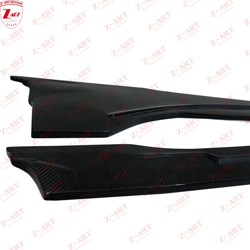 Z-ART 2014-2019 I8 carbon fiber side blade spoiler skirts for BMW I8 carbon fiber side lip for I8 carbon fiber side chin