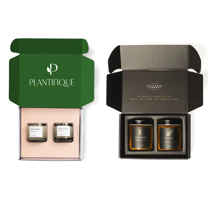 Wholesale Square Cardboard Box With Folding LOGO Printing For Aromatherapy Cosmetic Candle Gift Packaging Paper Box