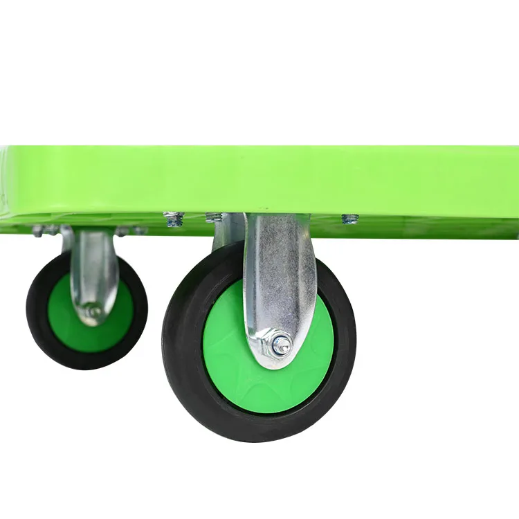 Trolley Carts Foldable Hand Truck Plastic Heavy Duty Load 350kg Green Thickened Plastic Car Board Transport