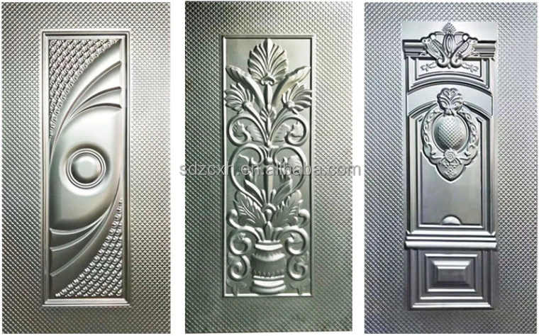 Designed Metal Door Skin sheet metal door design of Cold Rolled Stamped Steel Door Sheet for Ghana