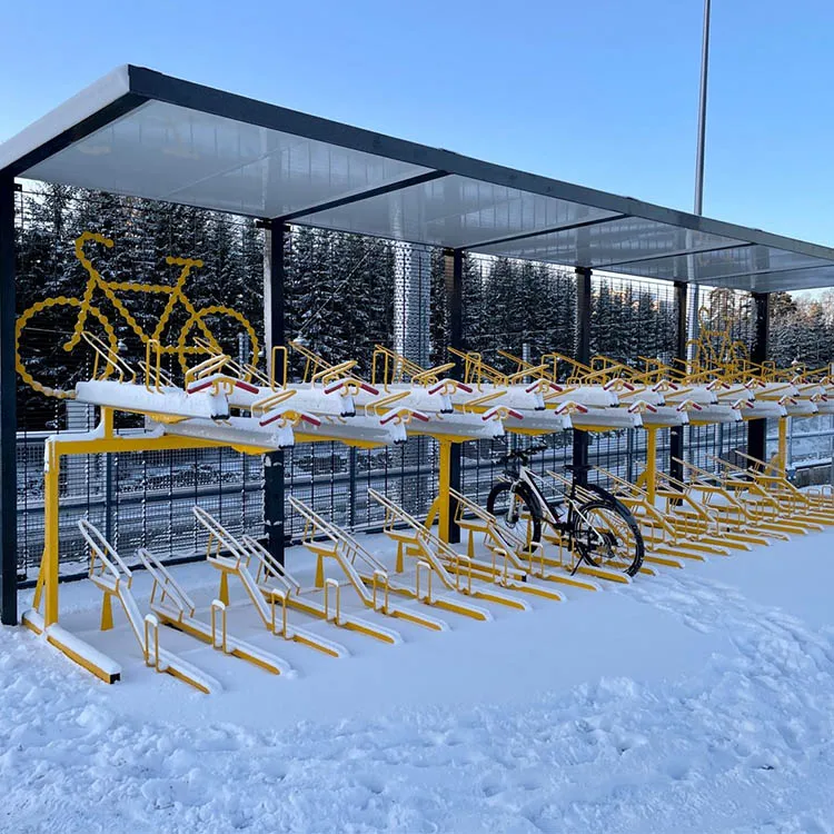 Electronic bicycle parking 2 tier bike rack cycle  for bikes with canopy