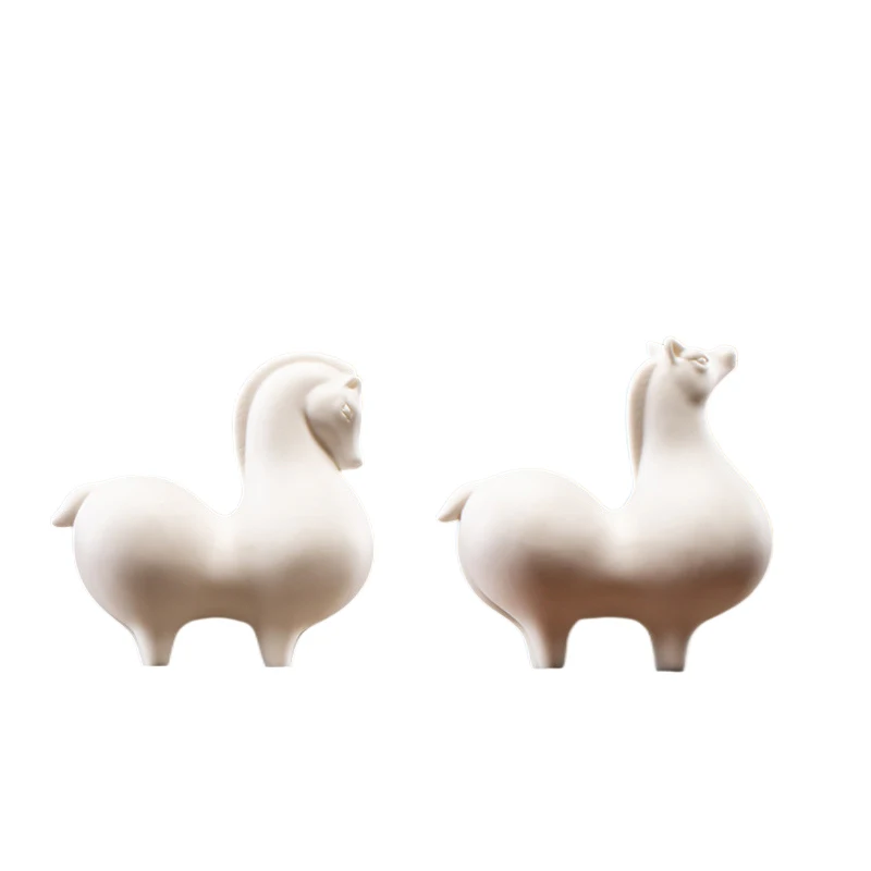 Creative Animal Statue Ceramic Horse Figurine For Home Ornaments