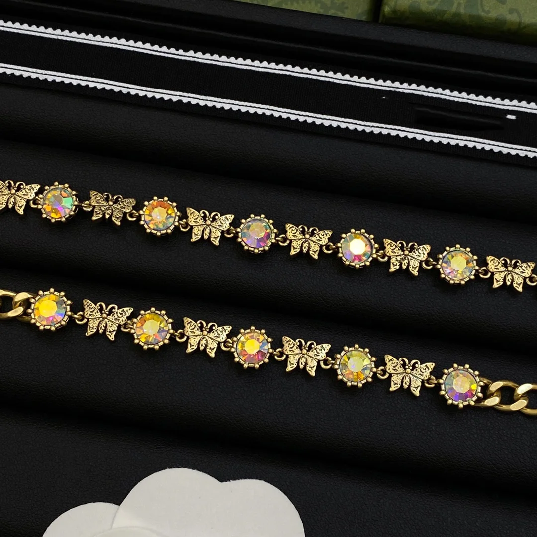 New Arrival High Quality Luxury Famous Brand Inspired Designer GG Lion Head Necklace Bracelet Jewelry Set for Women