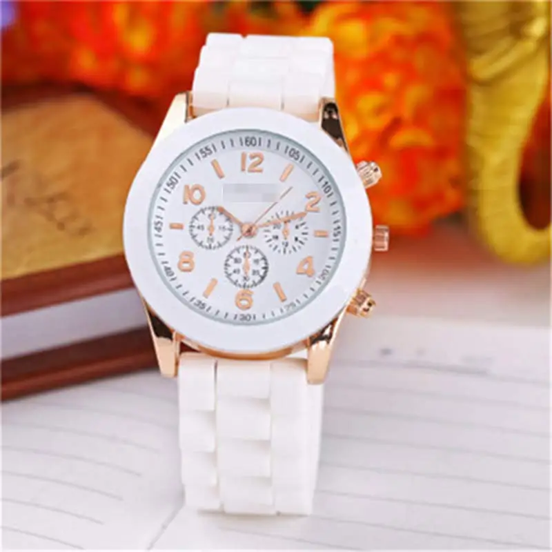 Fashion beautiful color Jelly student sports watch personality silicone watch