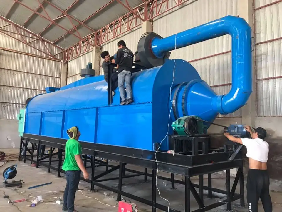 Factory Install Sawdust Residue Skin Drier / Grape Pomace Drying Machine