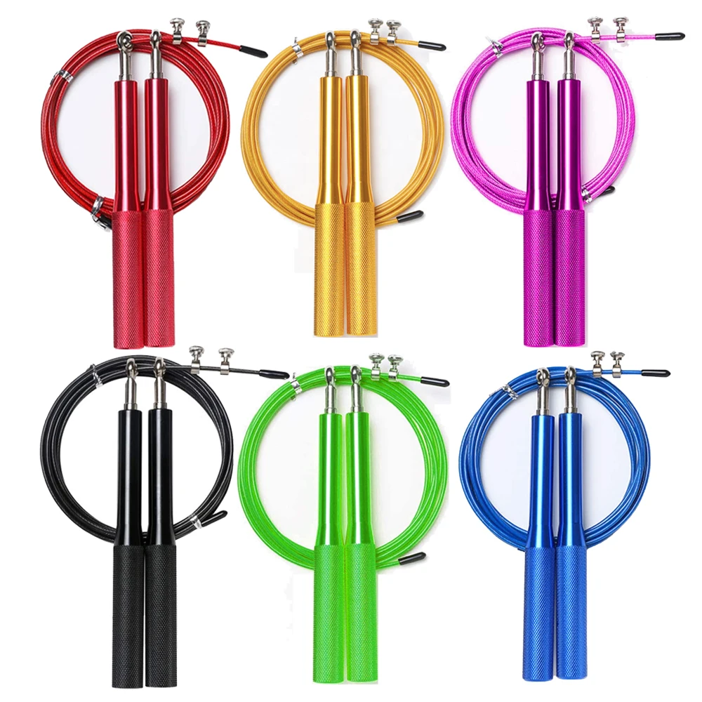 
Wholesale Custom Logo Sport Adjustable Fitness Exercise Aluminium Cuerda Para Saltar Bearing Weighted Speed Jumping Skipping Rop 