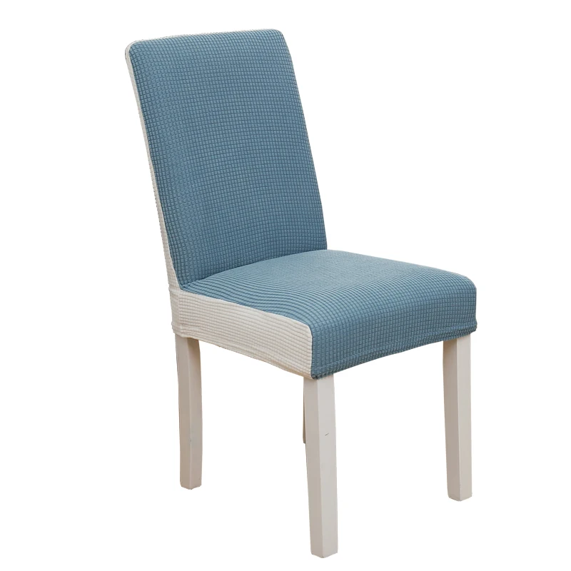 Household elastic color matching backrest cover thickened universal cushion stool cover universal dining table chair cover backr