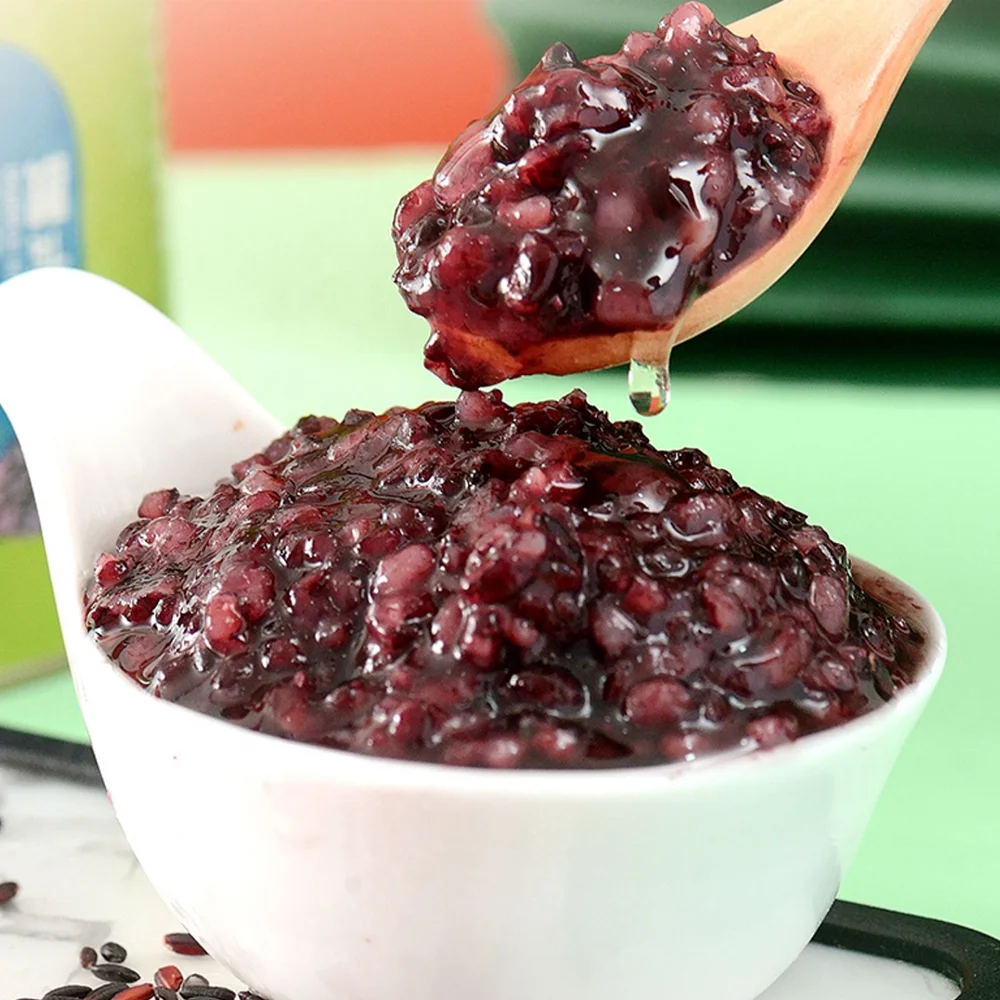 huasang commercial use 880g canned purple rice brands milk tea shop raw materials home diy dessert boba bubble tea toppings