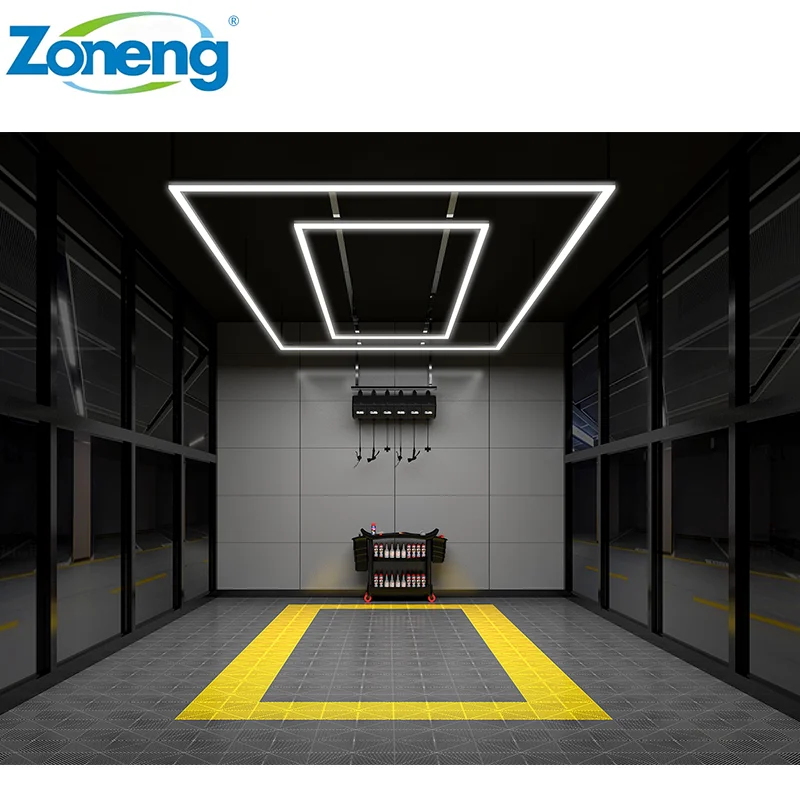 Super Bright Auto Maintenance Shop Auto 4S Shop Showroom LED Rectangular Lights Auto Repair Shop Workshop Car Lights Polish