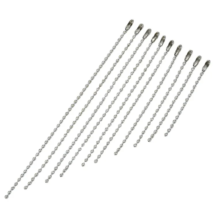 Custom metal iron ball bead silver chain