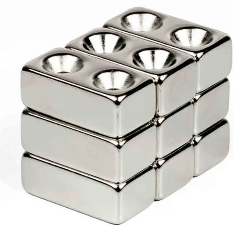 
Hot sale countersunk block n52 n48 neodymium magnet with holes 