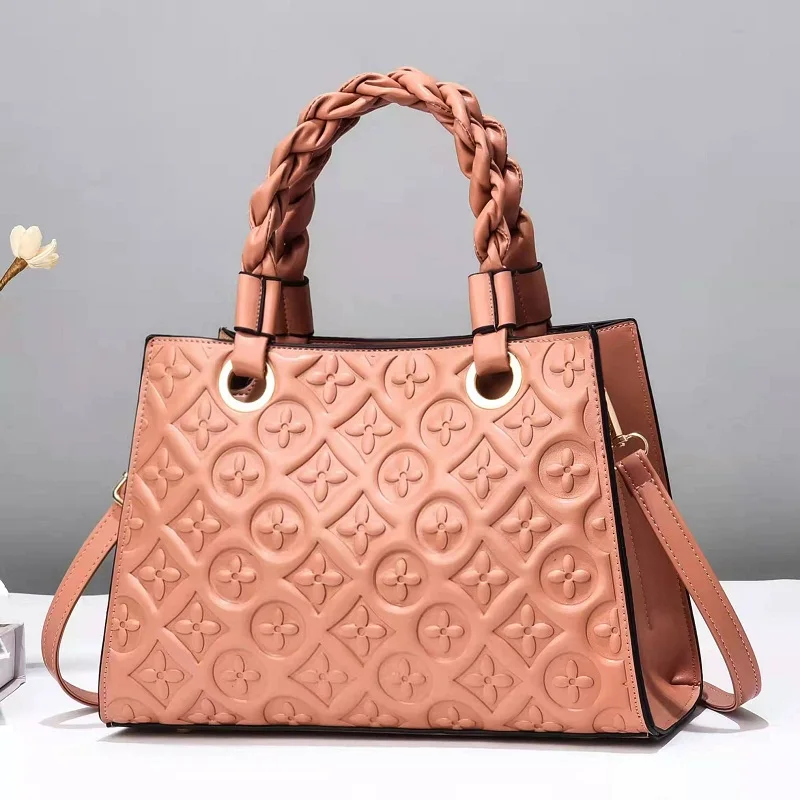 2022 Wholesale fashion hot sale luxury big pu leather girls shoulder bag ladies office messenger purses women tote handbags