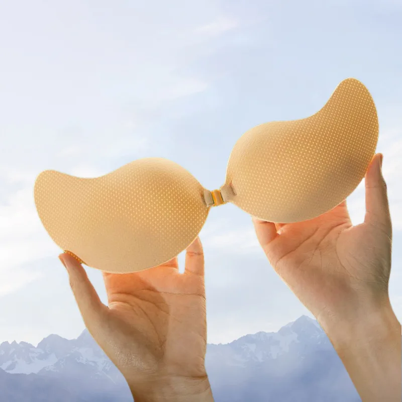 Upgraded Breathable Seamless Brush Glue Chest Patch Push-up Silicone Anti-Slip Sweatless Strap Text