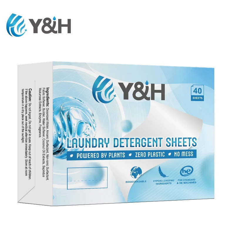 Private Label Eco Friendly Natural Detergent Sheet Biodegradable Washer Soap Strips Laundry Detergent Sheets
