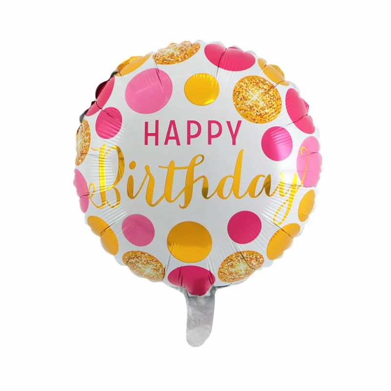 Wholesale 18 inch happy birthday custom printing party foil helium globos balloon