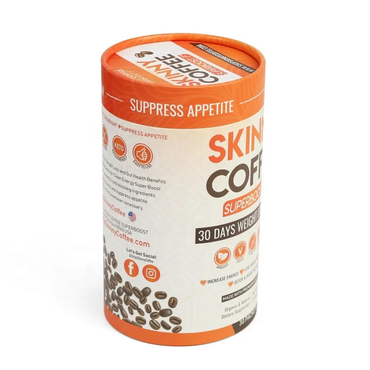Firstsail custom recycle cylinder cardboard food paper tube can oats snacks coffee packaging box