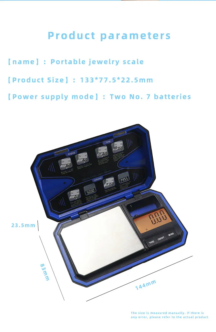 electronic pocket scale with high accuracy lab carat scale digital gram jewelry scale