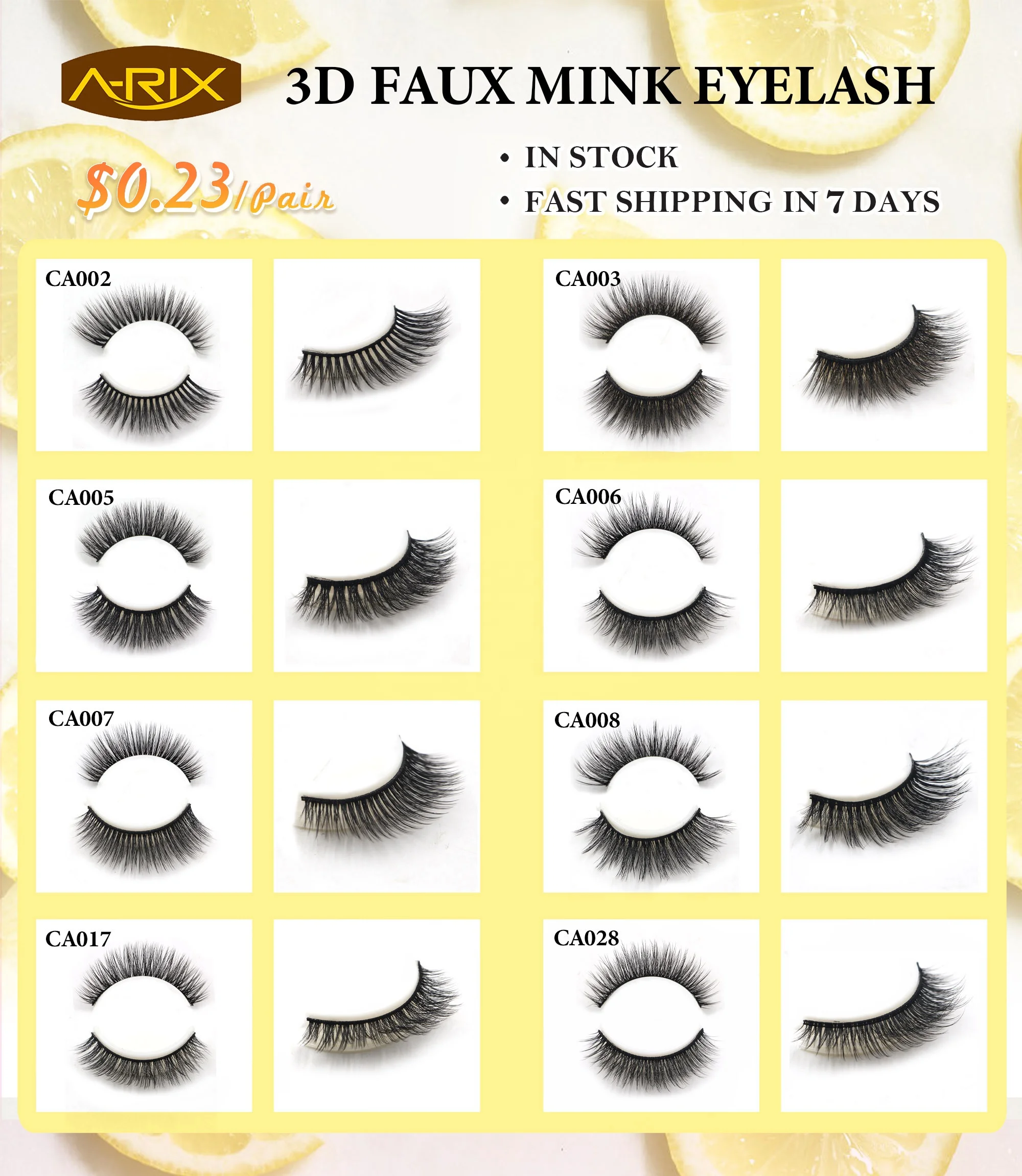 
Wholesale Fake Strip Eyelashes Natural False Faux Mink 3d Eyelash Vendor 