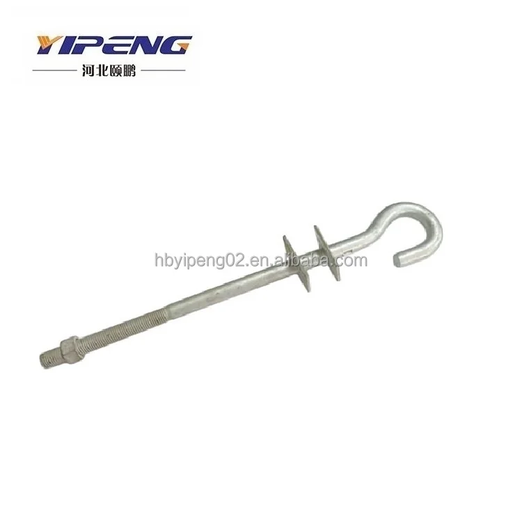 Factory Price Hot Dip Galvanized Anchor Bolt with Nut Hook Bolt Pigtail Bolt