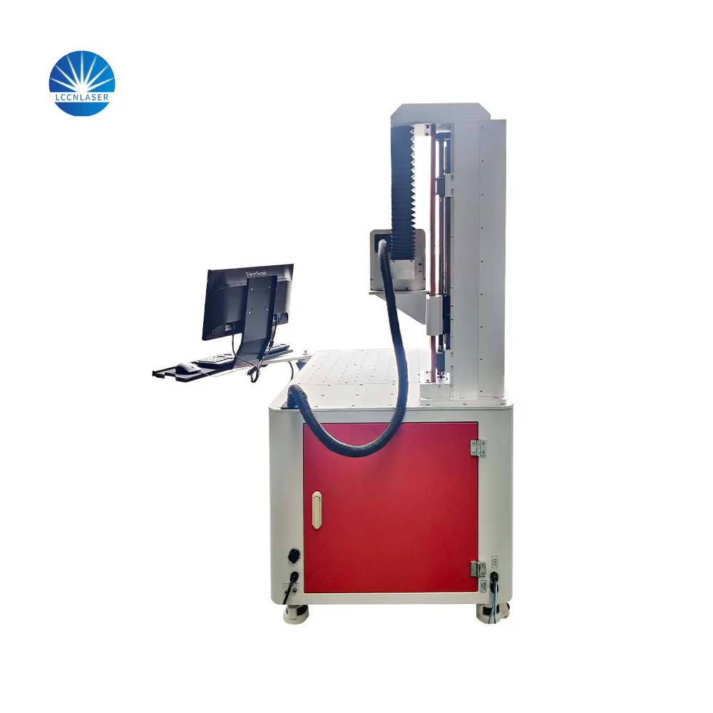 CN laser factory  3D glass Laser tube dynamic co2 laser marking machine for cutting paper card / leather / jeans