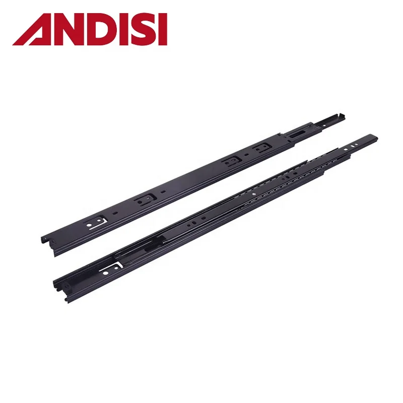 35 mm width Cabinet partial/ single extension side mount steel telescopic channel drawer ball bearing slide rail