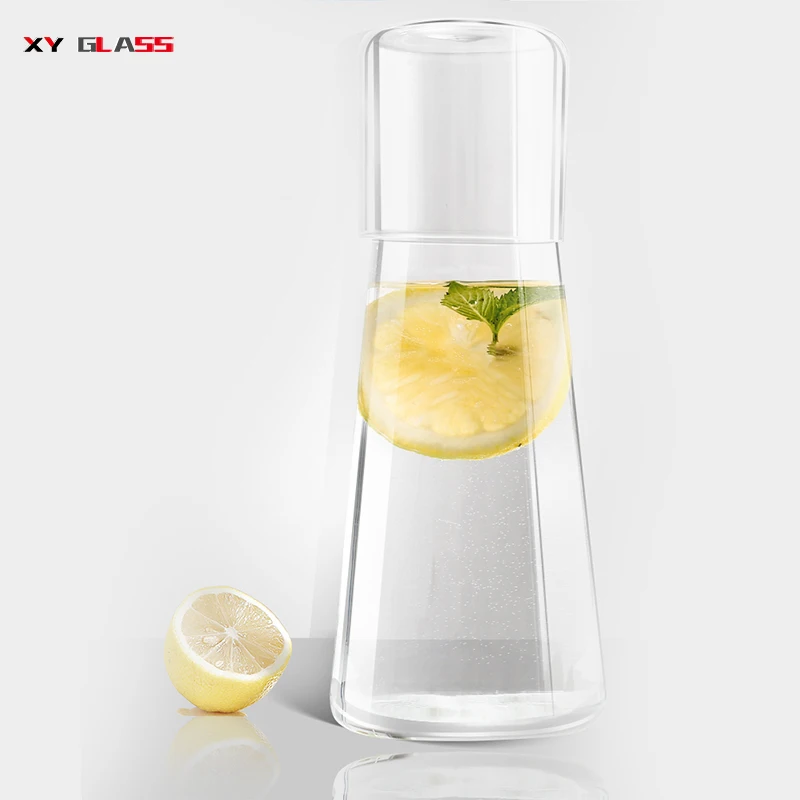 Promotion creative brief design with clear cup lid cooking glass carafe set