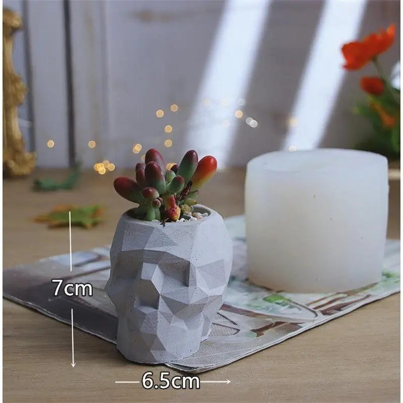 LK260Cement Elephant Flowerpot Silicone Mold Conch Hedgehog Owl Geometric Potted Flowerpot Mold