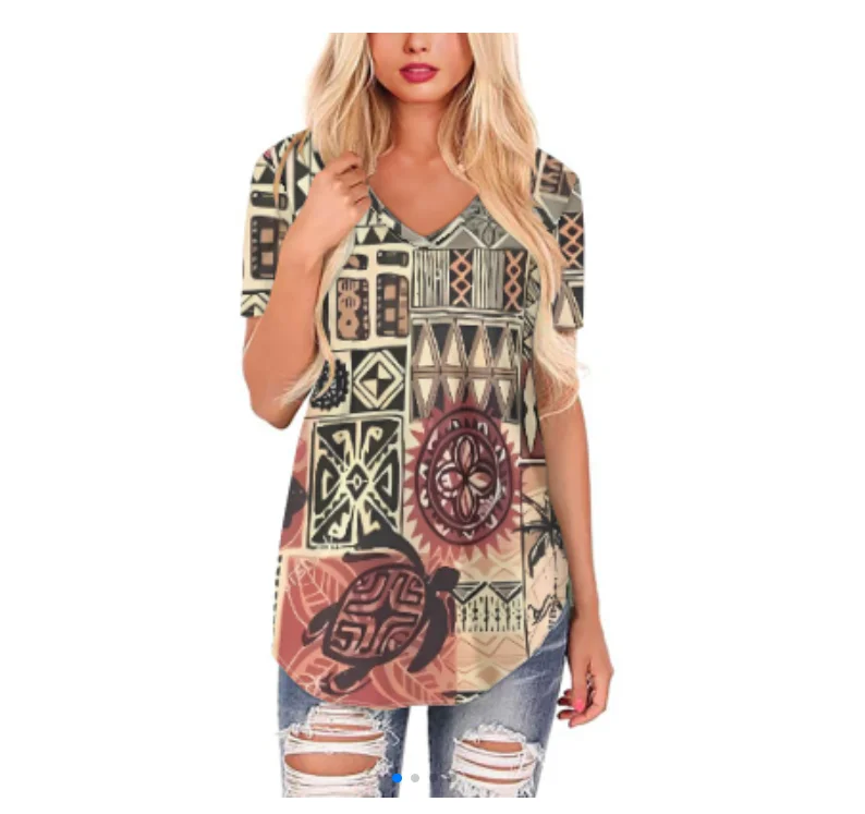 Dropshipping Ladies T Shirts Beautiful African Women Print Woman Blouses Wholesale Custom Picture Blouses and Shirts for Women