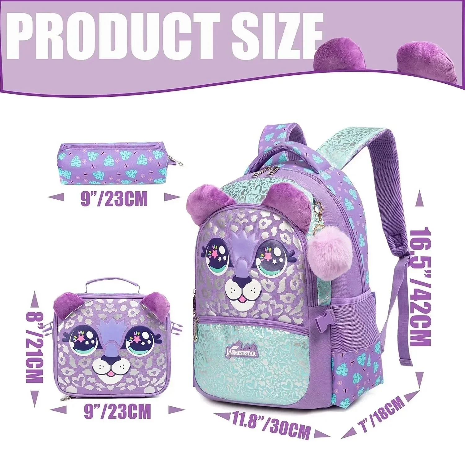 Wholesale Kids Backpacks for Girls Cute School Bag with Lunch Box Pencil Case Primary Child School Backpacks Back to School Bags