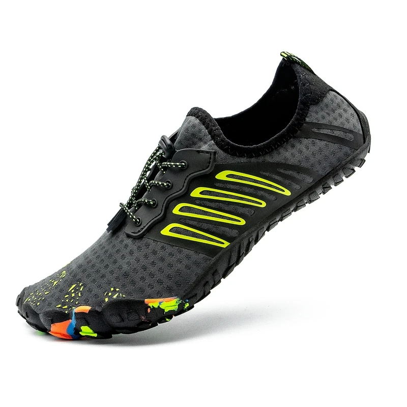 Нескользящие походные акватуфли, мужские быстросохнущие пляжные туфли для активного отдыха, мужские акватуфли для каякинга