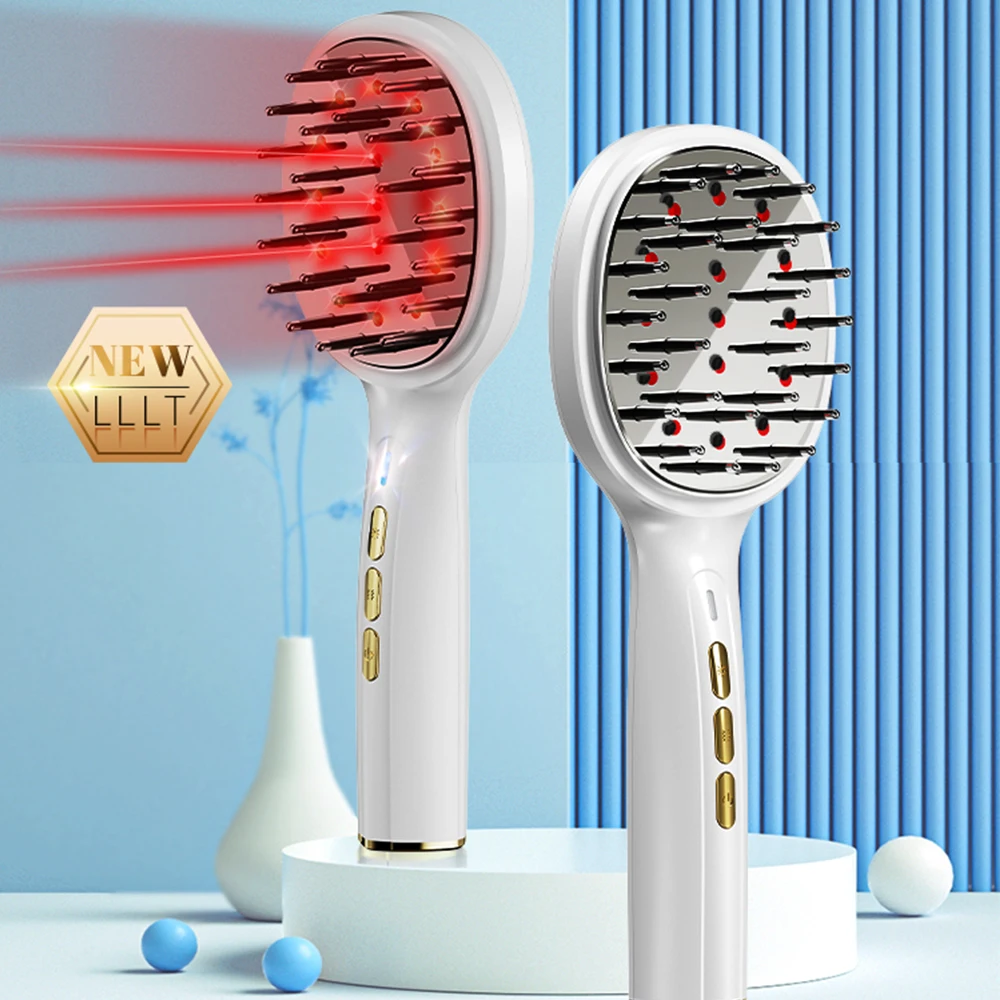 High quality head massager laser phototherapy red light therapy hair comb ems massager for head scalp massage devices