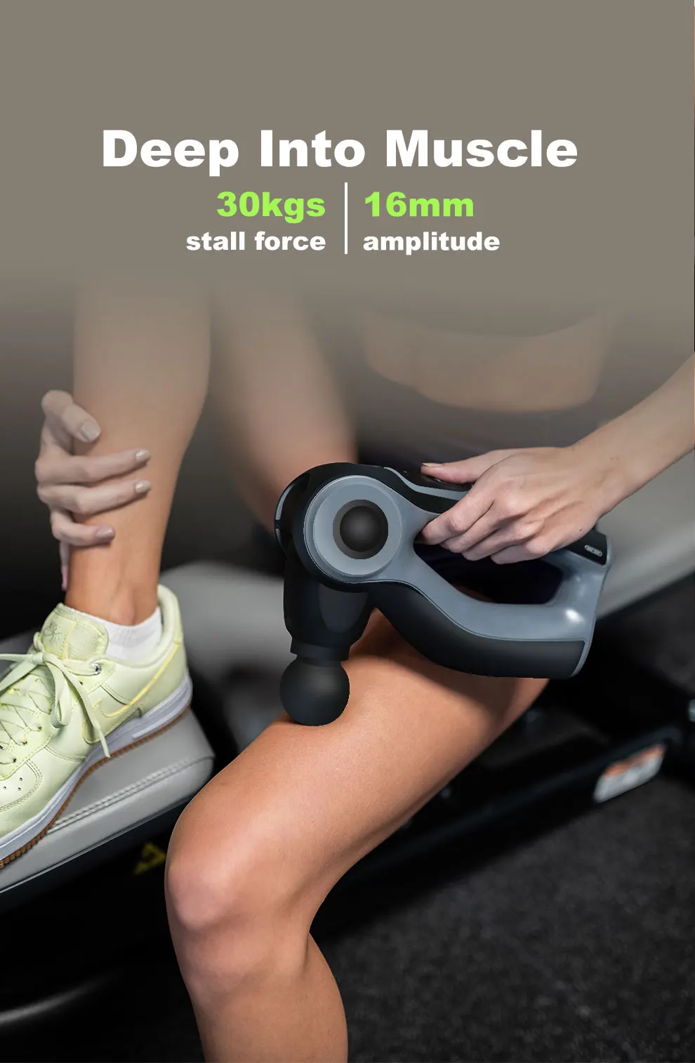 top 1 fascia gun 24v 16mm stroke deep tissue 30kgs stalling force custom massage gun with portable bag massage gun pro