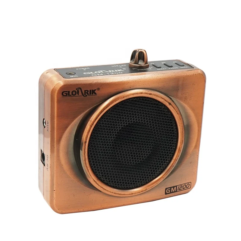 Rechargeable portable loudspeaker wireless microphone voice booster amplifier for tour guide